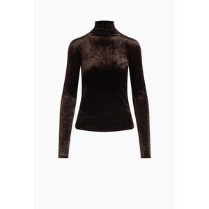 Joe's Jeans Womens The Tony Turtleneck Top Small Cacao